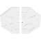 Ekena Millwork Logan Architectural Grade PVC Ceiling Medallion, 38"OD x 3"ID x 13 1/4"C x 1"P, Two-Piece CMP38LG2-03000 - alternate 4